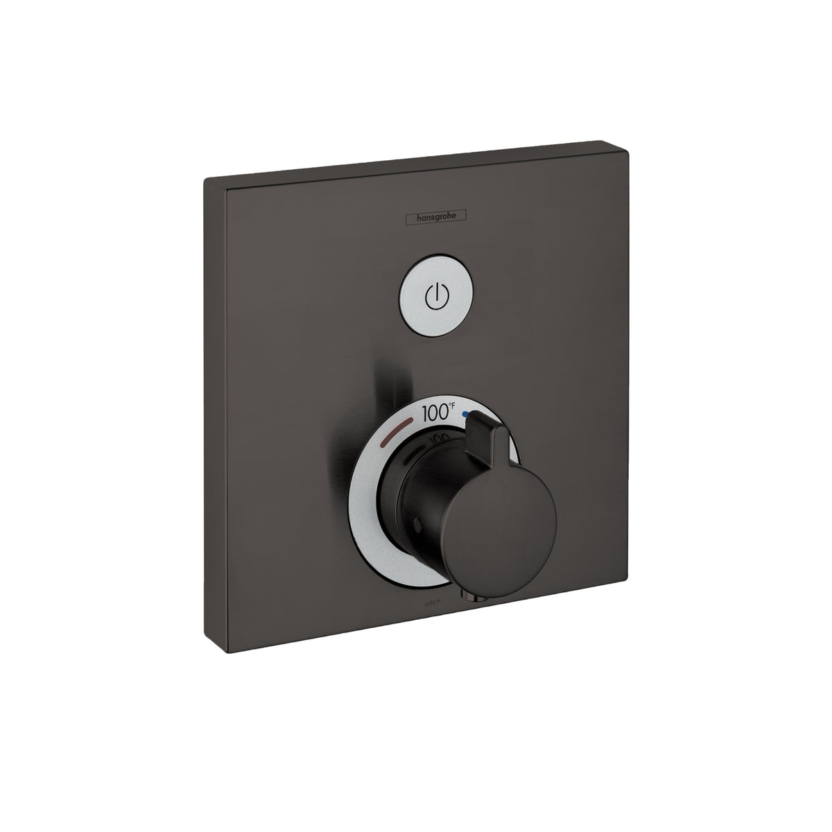 HANSGROHE 15762341 ShowerSelect Thermostatic Trim for 1 Function, Square - Brushed Black Chrome