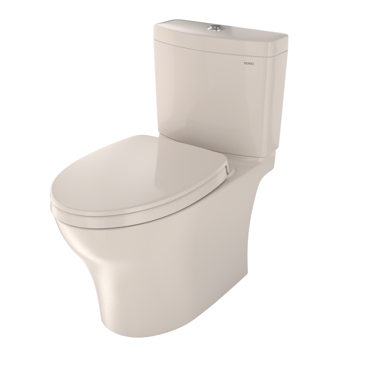 TOTO MS446124CEMGN#12 Aquia IV WASHLET+ Two-Piece Elongated Dual Flush 1.28 and 0.9 GPF Toilet with CEFIONTECT , Sedona Beige