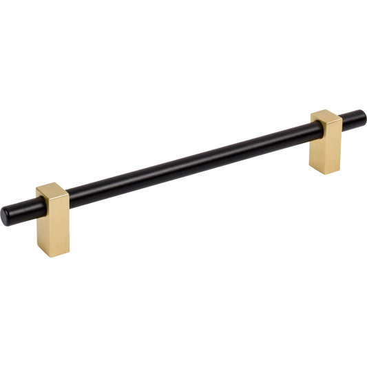 JEFFREY ALEXANDER 478-192MBBG Larkin 2 192 mm Center-to-Center Bar Pull - Matte Black w/Brushed Gold