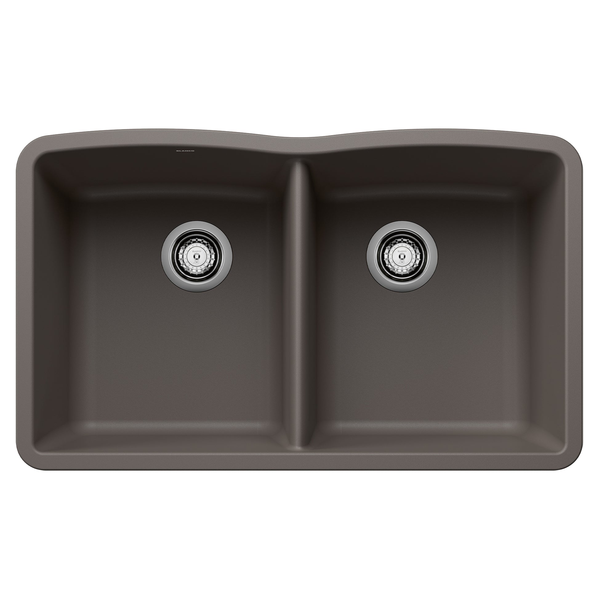 BLANCO 443105 Diamond Diamond SILGRANIT 32" 50/50 Double Bowl Undermount Kitchen Sink - Volcano Gray in Volcano Gray