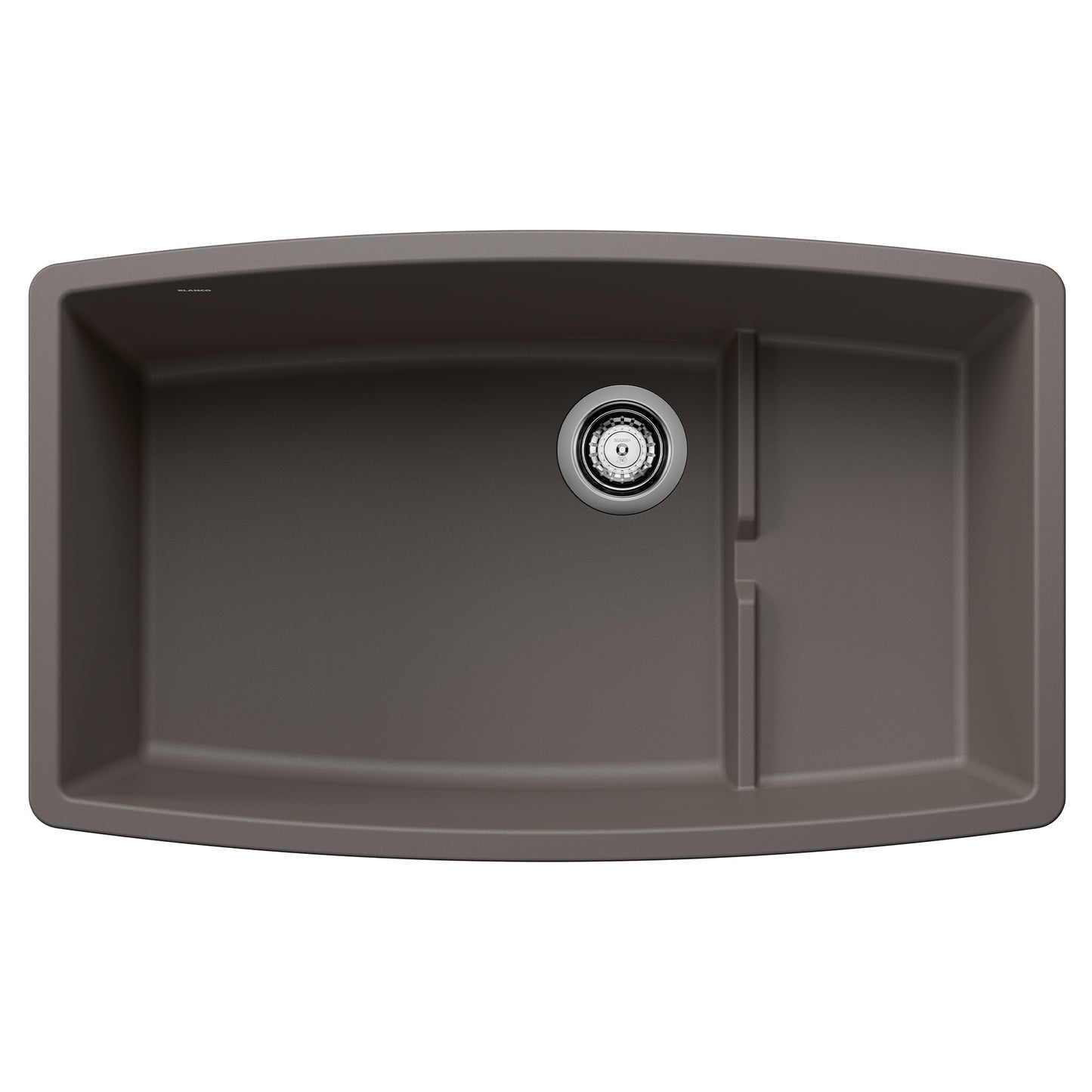 BLANCO 443122 Performa Performa Cascade SILGRANIT 32" Single Bowl Undermount Kitchen Sink with Colander - Volcano Gray in Volcano Gray