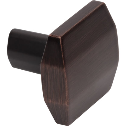 ELEMENTS 641DBAC William 1-1/4" Length Square Knob - Brushed Oil Rubbed Bronze