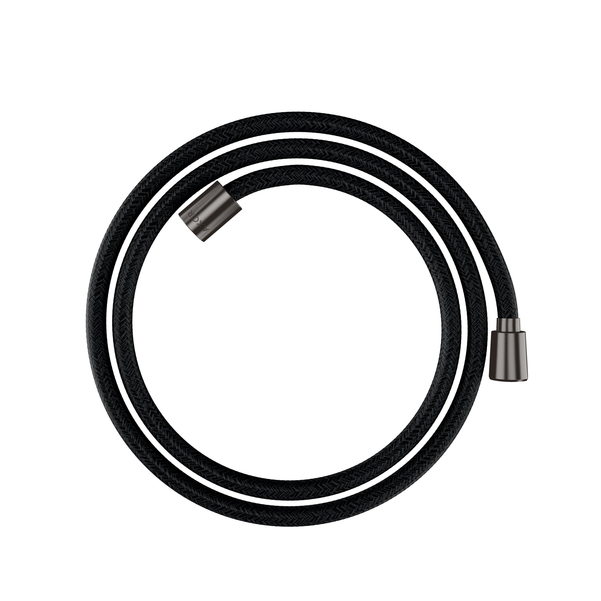 AXOR 28290340 Shower Solutions Textile Hose with Cylindrical and Conical Nut, 79" - Brushed Black Chrome