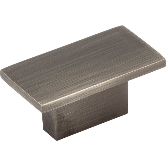 JEFFREY ALEXANDER 81021BNBDL Mirada 16 mm Center to Center Rectangle Knob - Brushed Pewter