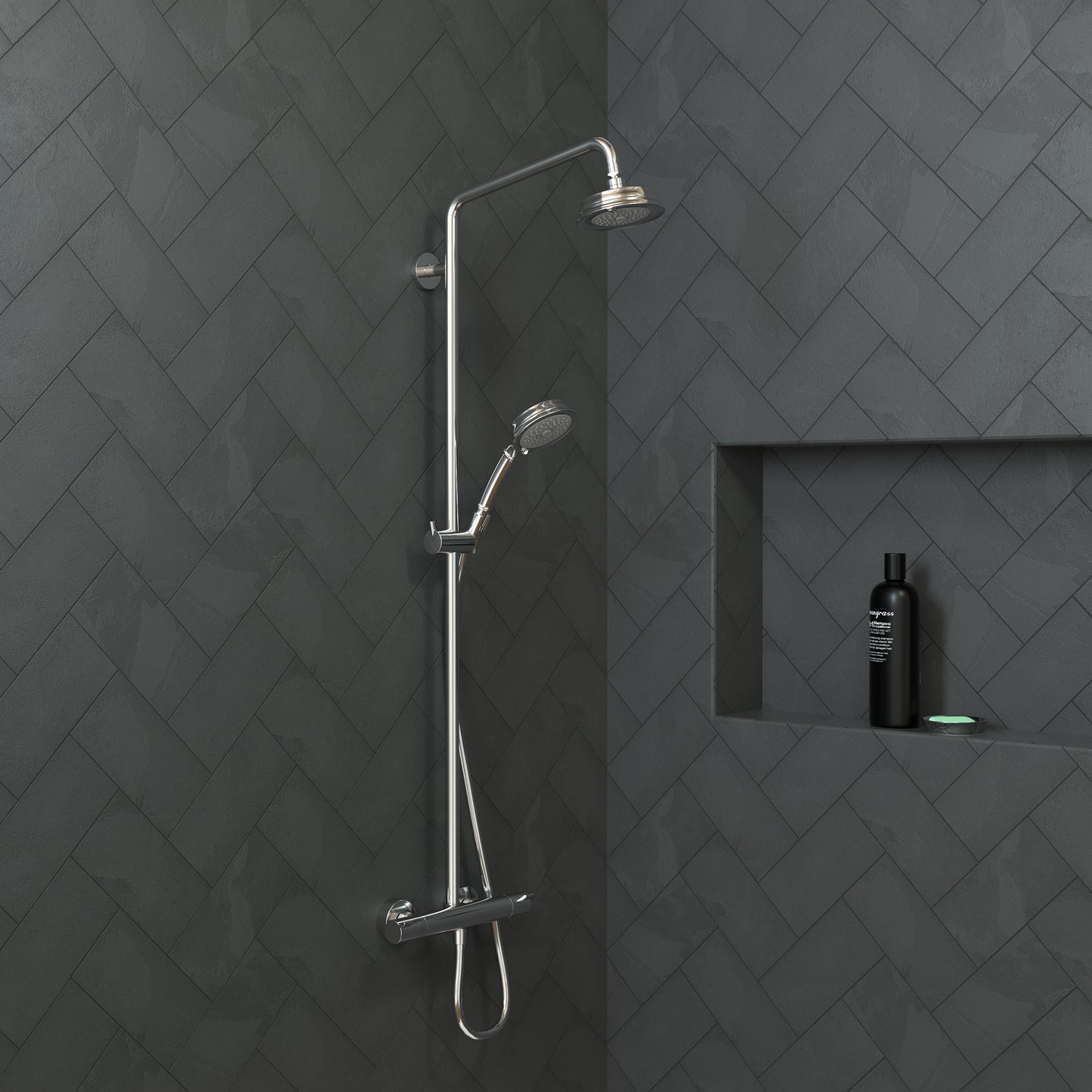 HANSGROHE 04070000 Croma 100 Classic Showerhead 3-Jet, 2.5 GPM - Chrome