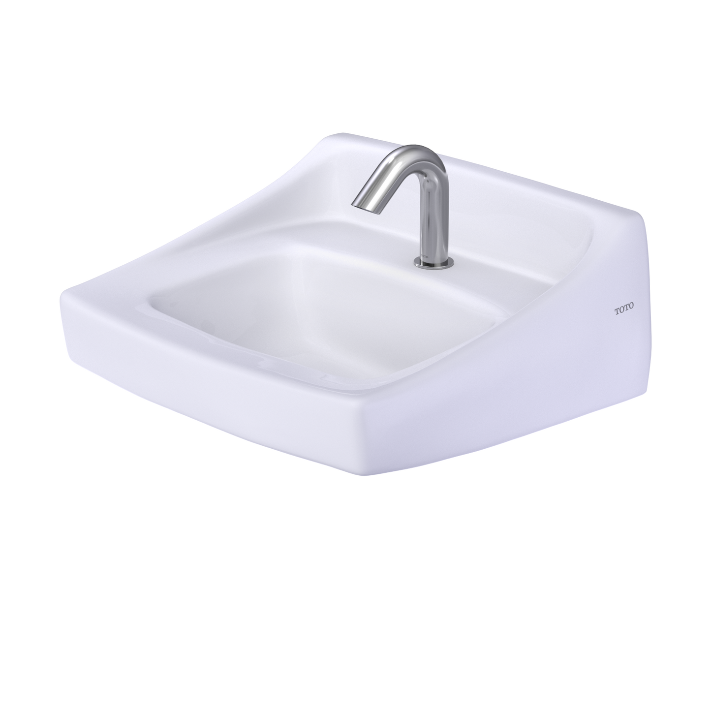 TOTO LT307#01 Commercial Wall-Mount Bathroom Sink For Single Hole Faucets -