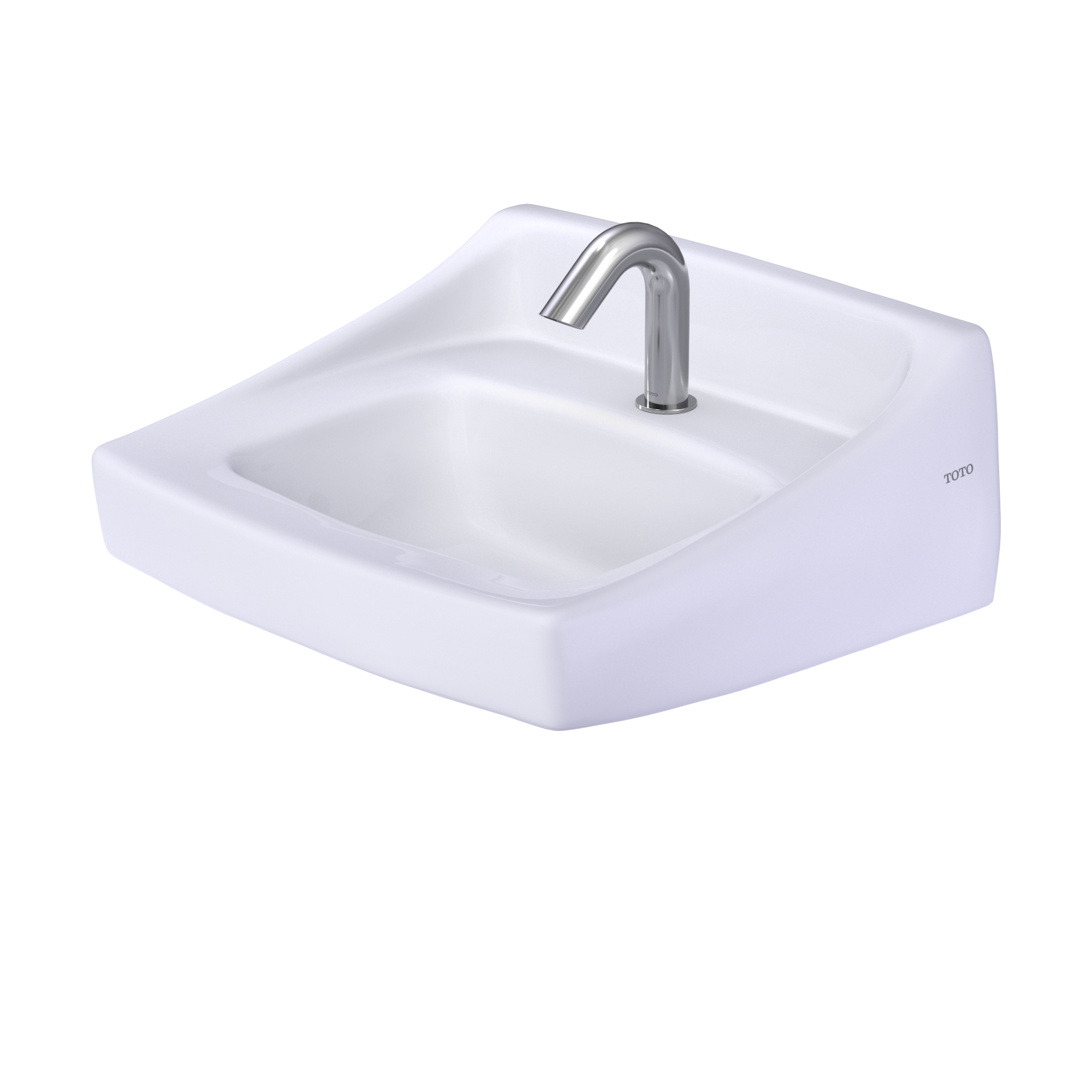 TOTO LT307#01 Commercial Wall-Mount Bathroom Sink For Single Hole Faucets -