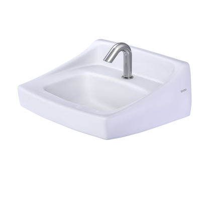 TOTO LT307#01 Commercial Wall-Mount Bathroom Sink For Single Hole Faucets -