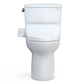 TOTO MW7763074CSFG.10#01 Drake WASHLET+ Two-Piece Elongated 1.6 GPF Universal Height TORNADO FLUSH Toilet with C2 Bidet Seat , Cotton White