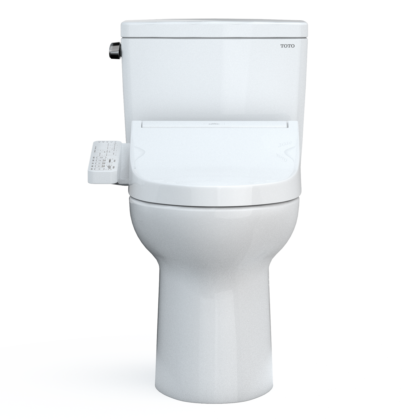 TOTO MW7763074CEG#01 Drake Washlet+ Two-Piece Elongated 1.28 Gpf Tornado Flush Toilet With C2 Bidet Seat - Cotton White