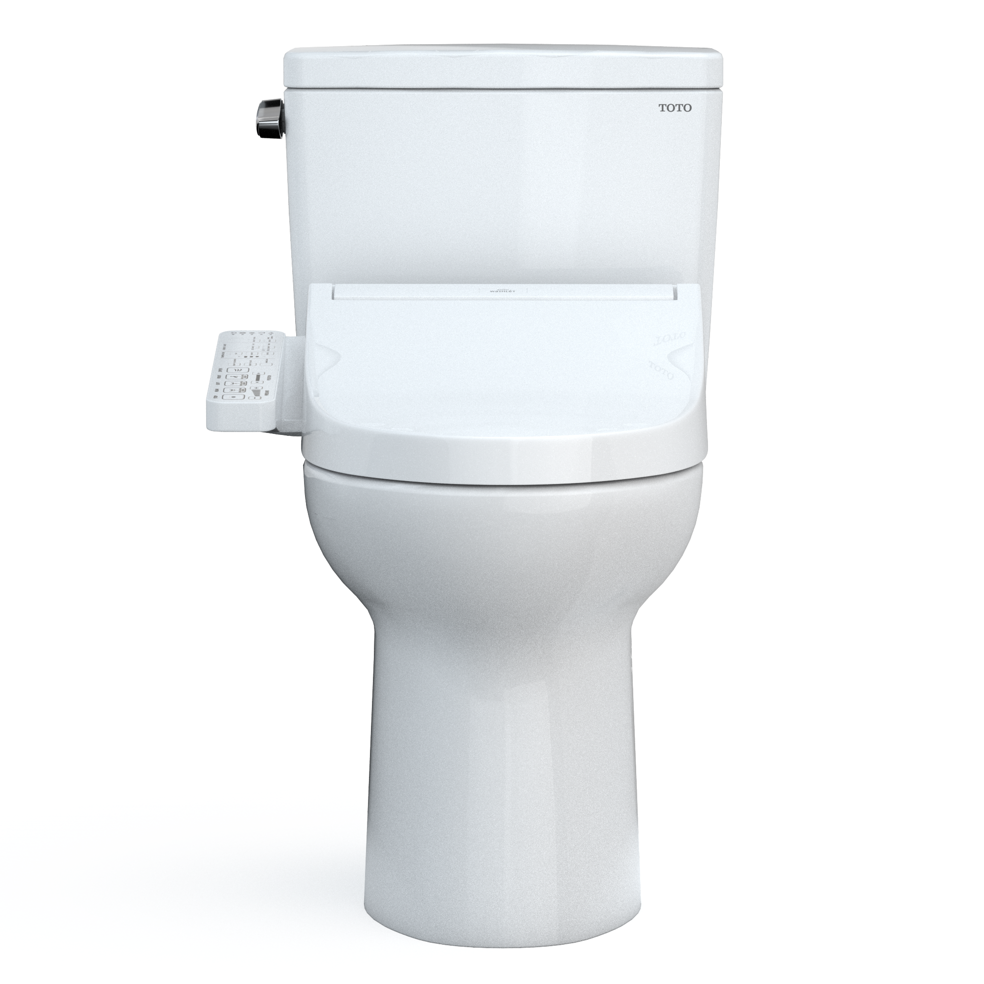 TOTO MW7763074CEG#01 Drake Washlet+ Two-Piece Elongated 1.28 Gpf Tornado Flush Toilet With C2 Bidet Seat - Cotton White