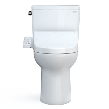 TOTO MW7763074CSG#01 Drake Washlet+ Two-Piece Elongated 1.6 Gpf Tornado Flush Toilet With C2 Bidet Seat - Cotton White