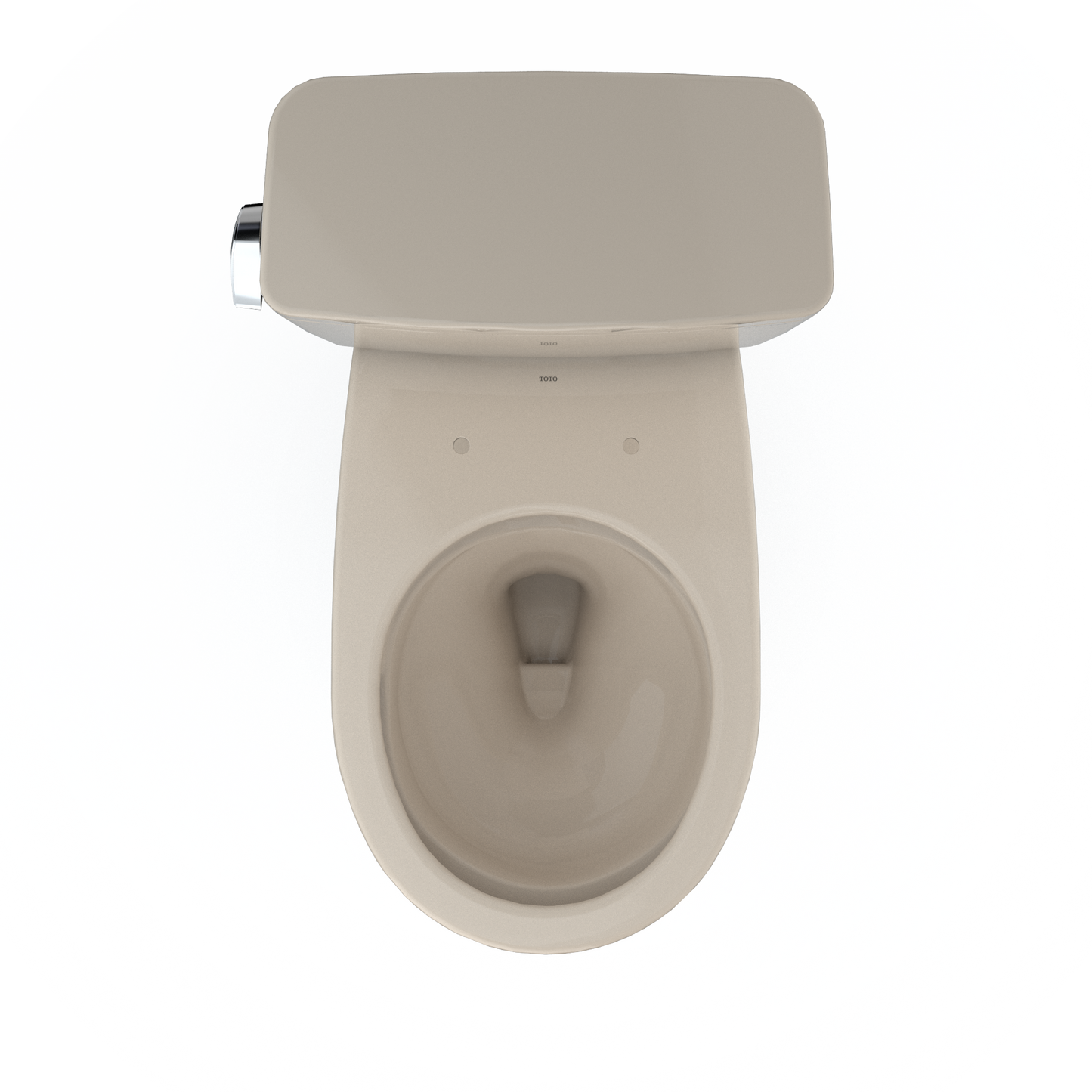 TOTO CST775CEFG#03 Drake Two-Piece Round 1.28 GPF Universal Height TORNADO FLUSH Toilet with CEFIONTECT , Bone