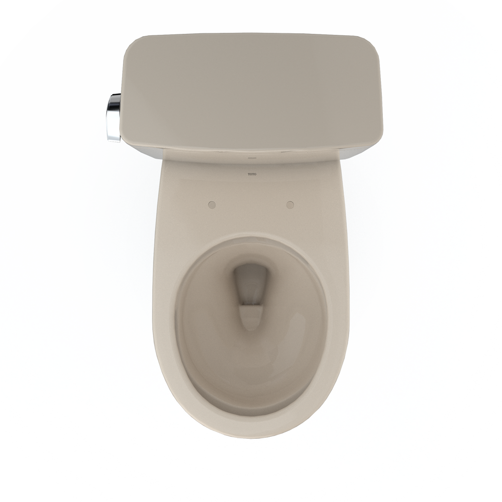 TOTO CST775CEFG#03 Drake Two-Piece Round 1.28 Gpf Universal Height Tornado Flush Toilet With Cefiontect - Bone