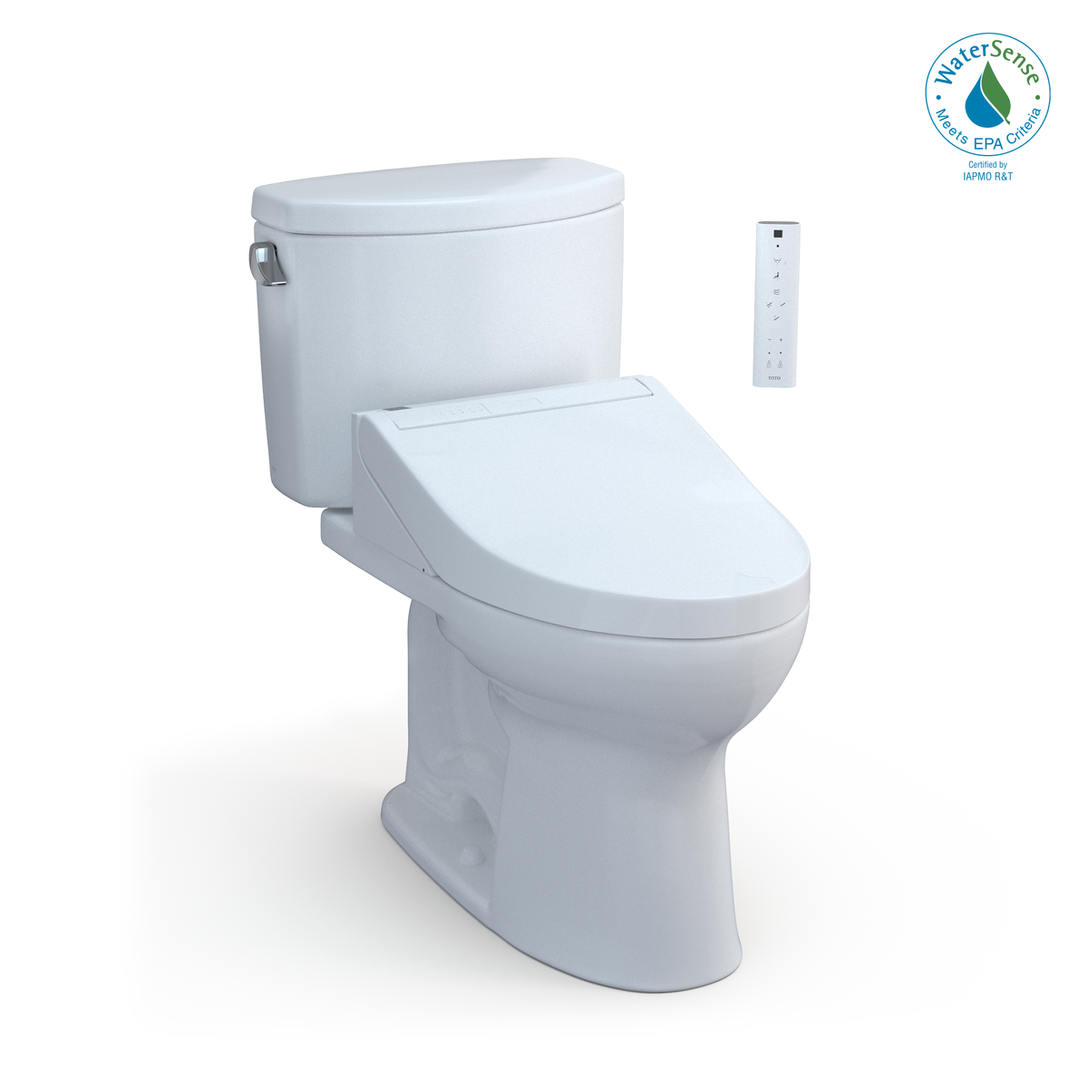 TOTO MW4543084CEFG#01 Washlet+  Drake Ii Two-Piece Elongated 1.28 Gpf Toilet And Washlet+ C5 Bidet Seat - Cotton White