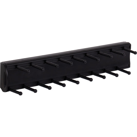 HARDWARE RESOURCES 355T-MB Matte Black 14" Tie Rack - Matte Black