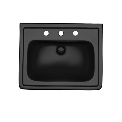 TOTO LPT532.8N#51 Promenade 24" X 19-1/4" Rectangular Pedestal Bathroom Sink For 8 Inch Center Faucets - Ebony