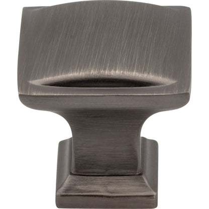 JEFFREY ALEXANDER 435BNBDL Annadale 1-1/4" Length Square Knob - Brushed Pewter
