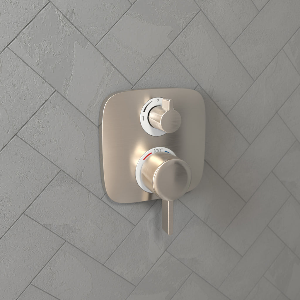 HANSGROHE 15707821 Ecostat E Thermostatic Trim with Volume Control - Brushed Nickel