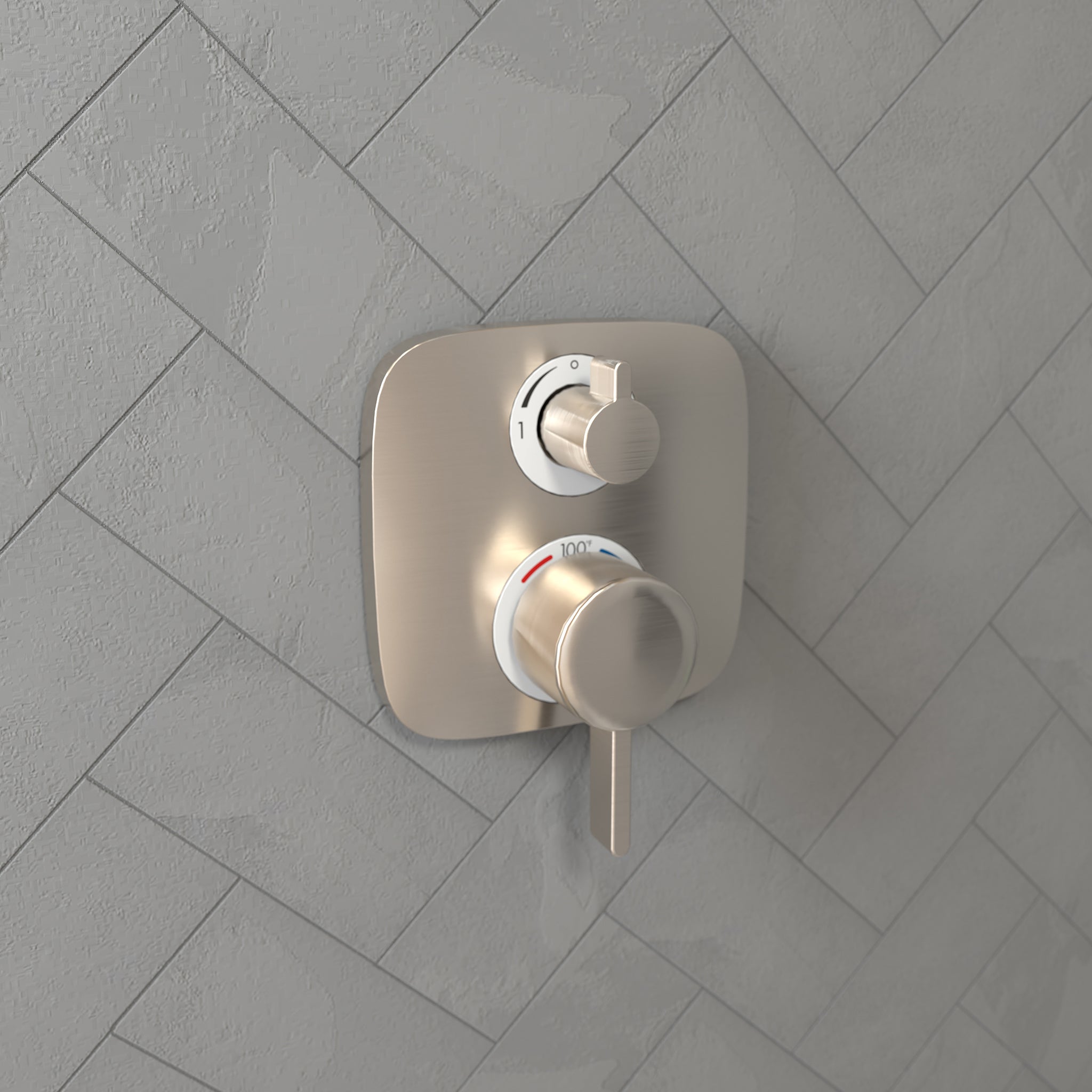 HANSGROHE 15707821 Ecostat E Thermostatic Trim with Volume Control - Brushed Nickel