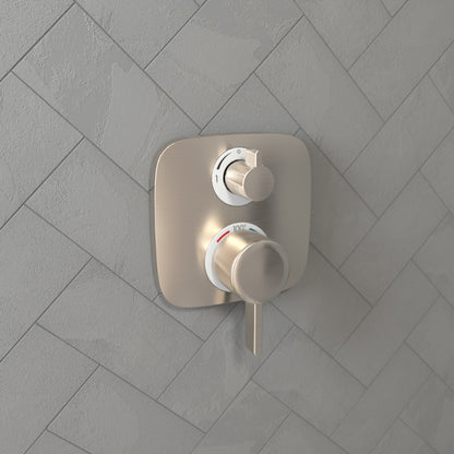 HANSGROHE 15707821 Brushed Nickel Ecostat E Modern Thermostatic Trim