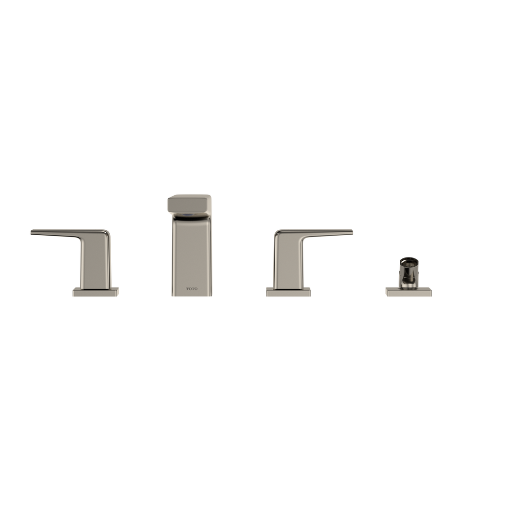 TOTO TBG10202U#PN Gb Two-Handle Deck-Mount Roman Tub Filler Trim With Handshower - Polished Nickel