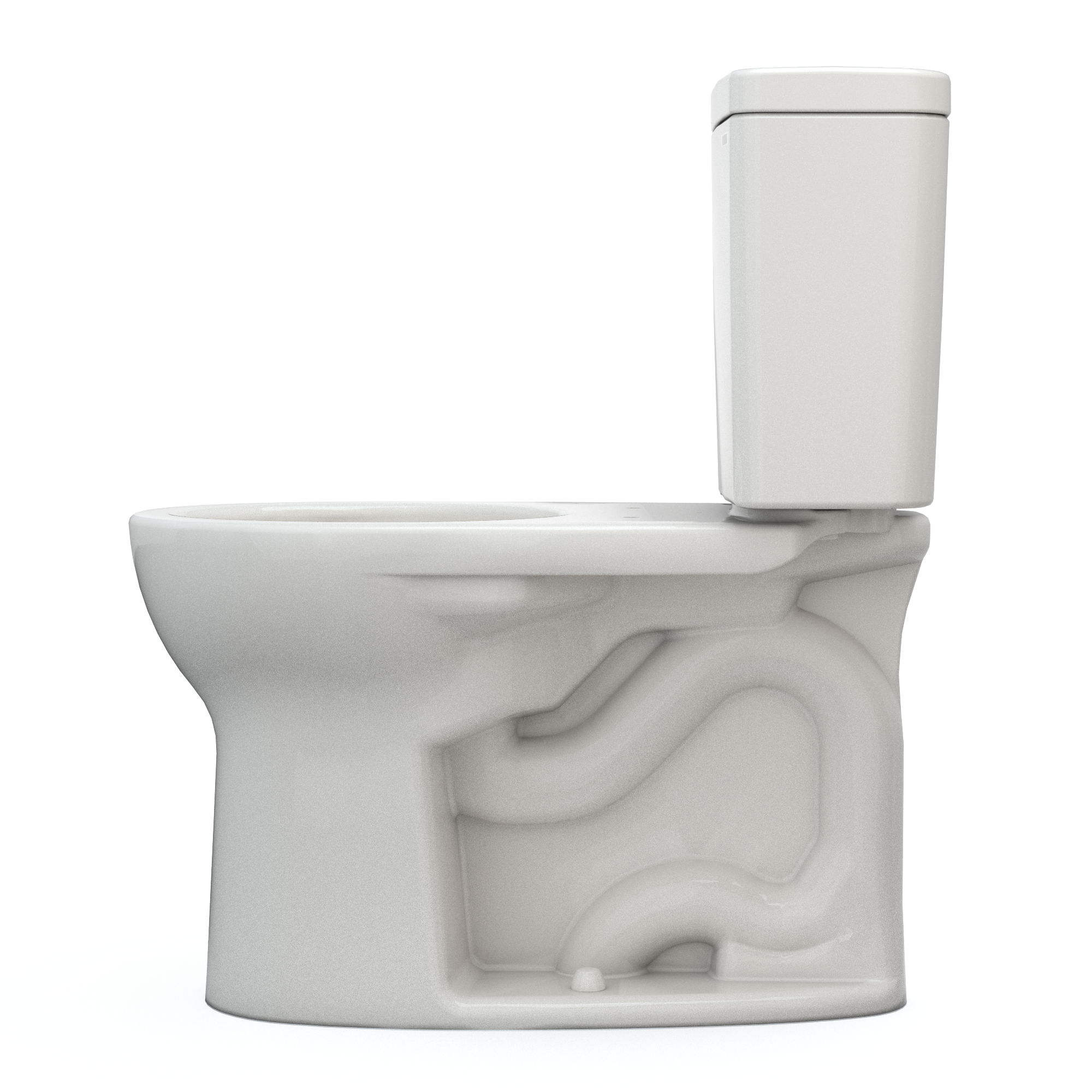 TOTO CST775CEFG#11 Drake Two-Piece Round 1.28 Gpf Universal Height Tornado Flush Toilet With Cefiontect - Colonial White