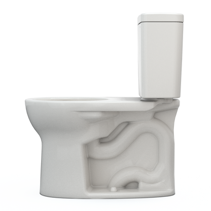 TOTO CST775CEFG#11 Drake Two-Piece Round 1.28 Gpf Universal Height Tornado Flush Toilet With Cefiontect - Colonial White