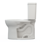 TOTO CST775CSFG#11 Drake Two-Piece Round 1.6 Gpf Universal Height Tornado Flush Toilet With Cefiontect - Colonial White