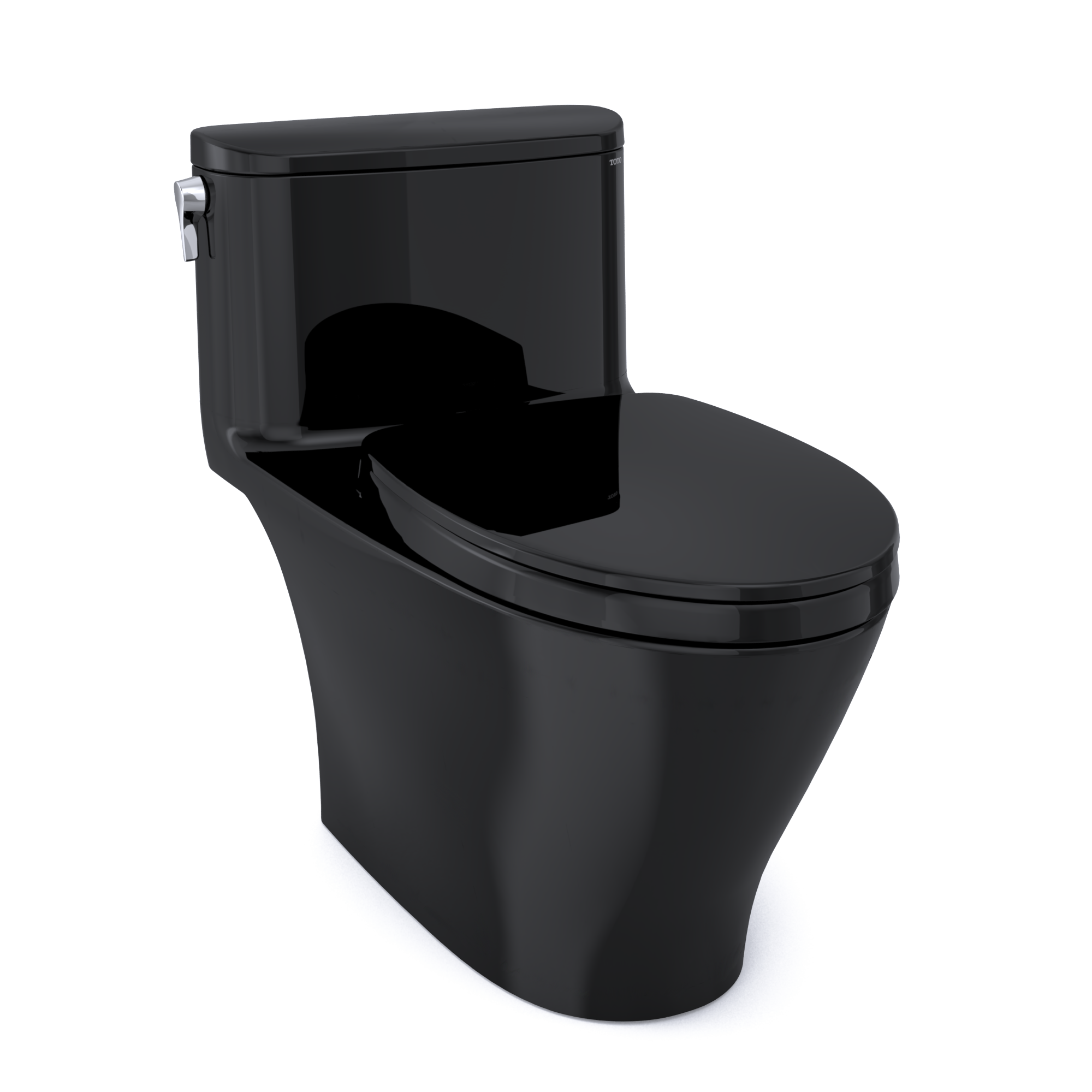 TOTO MS642124CUF#51 Nexus 1G One-Piece Elongated 1.0 Gpf Universal Height Toilet With Ss124 Softclose Seat - Ebony