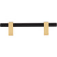 JEFFREY ALEXANDER 478-96MBBG Larkin 2 96 mm Center-to-Center Bar Pull - Matte Black w/Brushed Gold