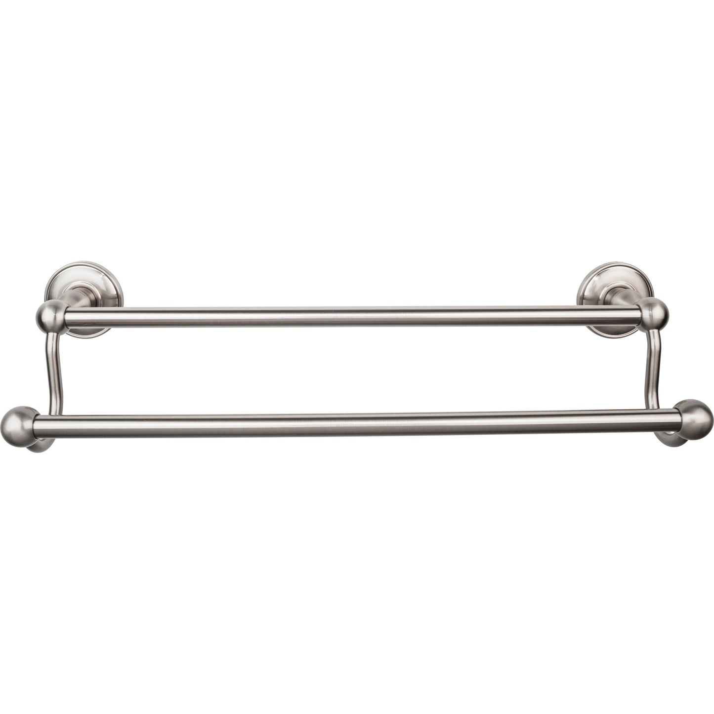 TOP KNOBS ED7BSND TOP BATH (R) Edwardian Bath Double 20 1/2" Wall Mounted Towel Bar - Brushed Satin Nickel