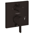 HANSGROHE 15862671 Ecostat Pressure Balance Trim Square with Diverter - Matte Black