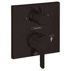 HANSGROHE 15862671 Ecostat Pressure Balance Trim Square with Diverter - Matte Black