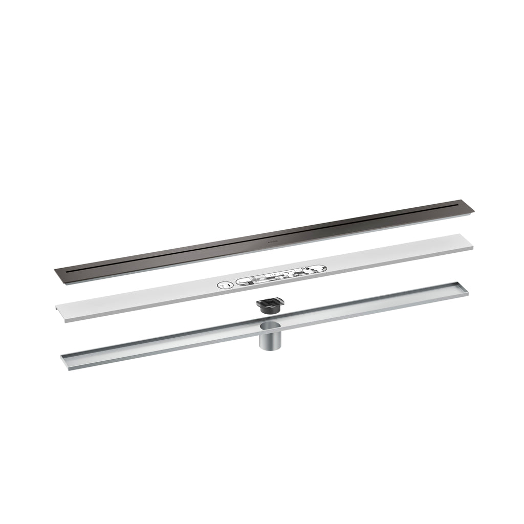 AXOR 42523341 Drains Floor Installation 39 3/8" - Brushed Black Chrome