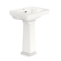 TOTO LPT532N#11 Promenade 24" X 19-1/4" Rectangular Pedestal Bathroom Sink For Single Hole Faucets - Colonial White