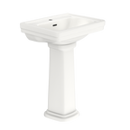 TOTO LPT532N#11 Promenade 24" X 19-1/4" Rectangular Pedestal Bathroom Sink For Single Hole Faucets - Colonial White