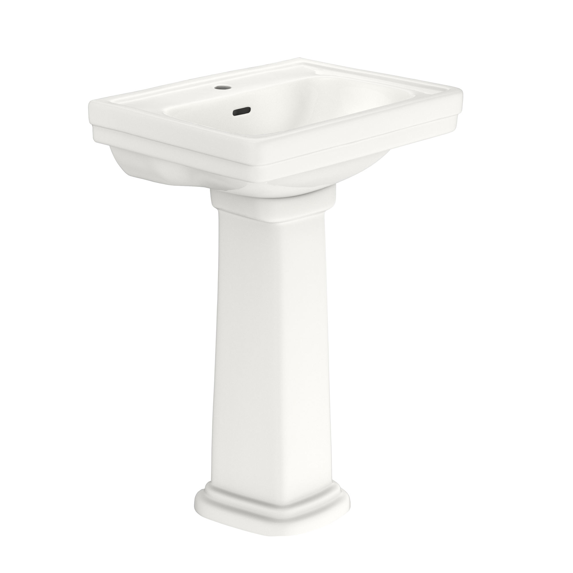 TOTO LPT532N#11 Promenade 24" X 19-1/4" Rectangular Pedestal Bathroom Sink For Single Hole Faucets - Colonial White
