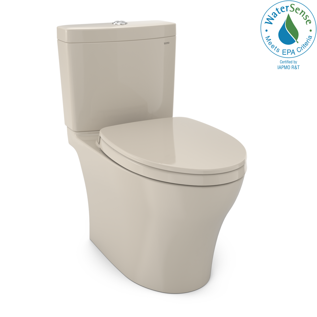 TOTO MS446124CEMGN#03 Aquia Iv Washlet+ Two-Piece Elongated Dual Flush 1.28 And 0.9 Gpf Toilet With Cefiontect - Bone
