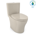 TOTO MS446124CEMGN#03 Aquia Iv Washlet+ Two-Piece Elongated Dual Flush 1.28 And 0.9 Gpf Toilet With Cefiontect - Bone