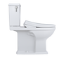 TOTO MW4944734CEMFG#01 WASHLET+ Connelly Two-Piece Elongated Dual Flush 1.28 and 0.9 GPF Toilet and Classic WASHLET S7A Classic Bidet Seat , Cotton White