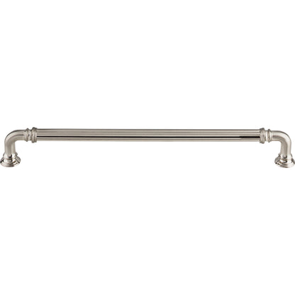 TOP KNOBS TK325BSN Reeded 9" Center to Center Bar Pull - Brushed Satin Nickel
