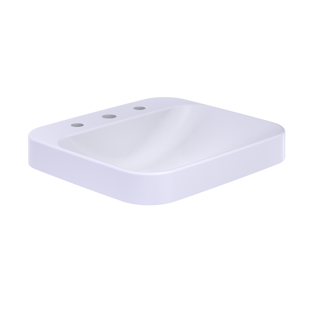 TOTO LT415.8G#01 Arvina Rectangular 20" Vessel Bathroom Sink With Cefiontect For 8 Inch Center Faucets - Cotton White
