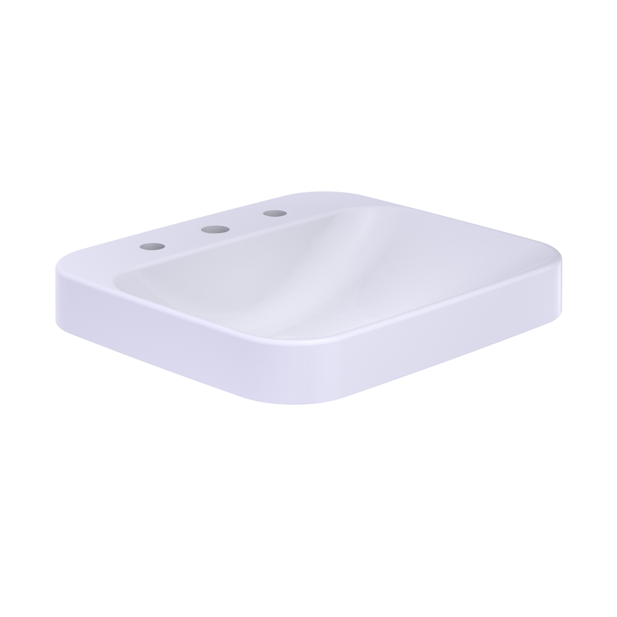 TOTO LT415.8G#01 Arvina Rectangular 20" Vessel Bathroom Sink With Cefiontect For 8 Inch Center Faucets - Cotton White