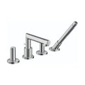 AXOR 45448001 Uno 4-Hole Roman Tub Set Trim with Zero Handles and 1.75 GPM Handshower - Chrome