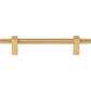 JEFFREY ALEXANDER 698-128BG Larkin Knurled Ends 128 mm Center-to-Center Bar Pull - Brushed Gold