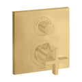 AXOR 39705251 Citterio Thermostatic Trim with Volume Control- Cross Handle - Brushed Gold Optic