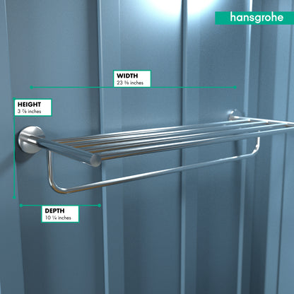 HANSGROHE 41720000 Logis Universal Towel Rack with Towel Bar - Chrome