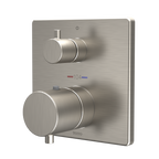 TOTO TBV02404U#BN Square Thermostatic Mixing Valve With Two-Way Diverter Shower Trim - Brushed Nickel
