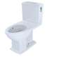 TOTO CST494CEMFRG#01 Connelly Two-Piece Elongated Dual-Max 1.28 and 0.9 GPF Universal Height Toilet with CEFIONTECT and Right Lever , Cotton White